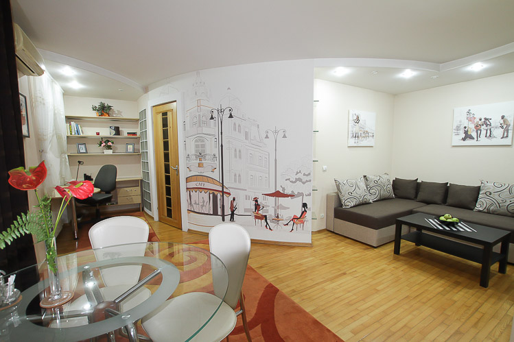 Apartment for rent in Chisinau city center: 2 rooms, 1 bedroom, 46 m²